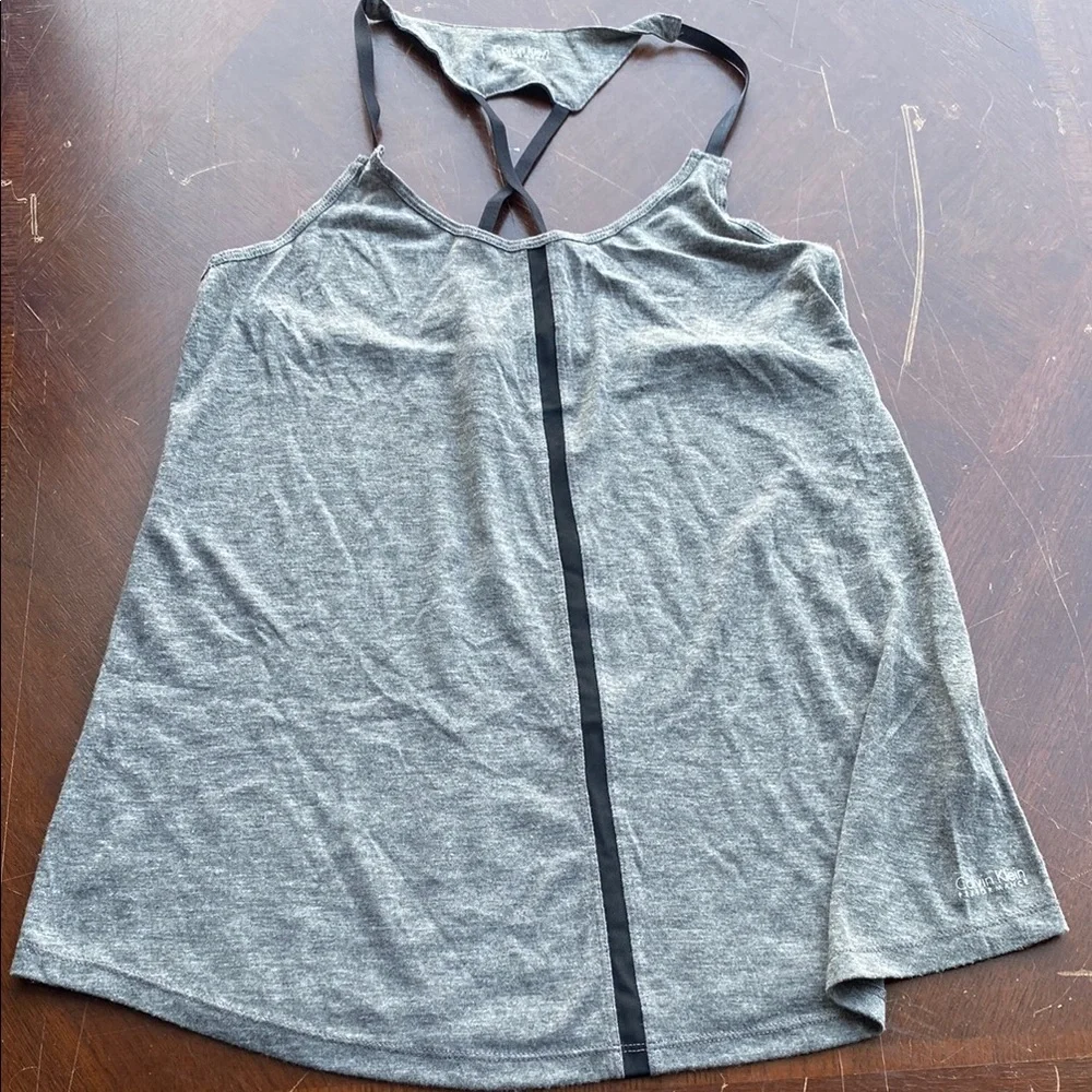Calvin Klein Performance set of 2 Gray and Blue Women's Tank Tops size Small - Picture 6 of 9
